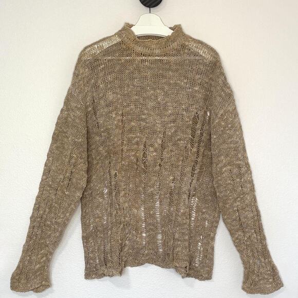 Matsuda Distressed Mock Turtleneck Sweater L - Picture 1 of 8